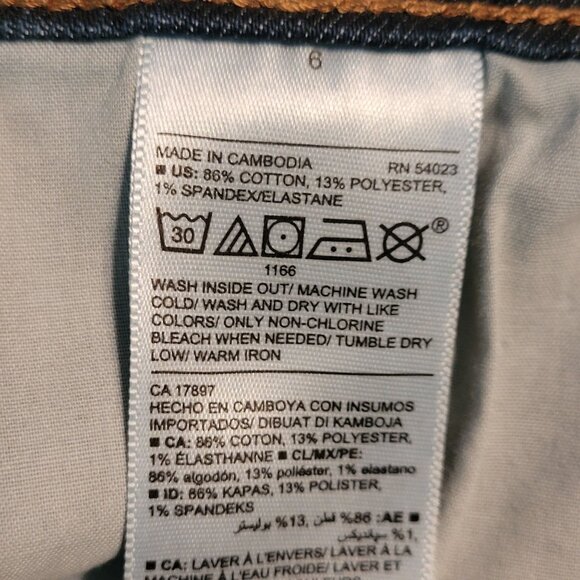 Old Navy Jeans Size 6 Original Bootcut Mid Rise Medium Dark Wash Western NWT - Picture 4 of 11